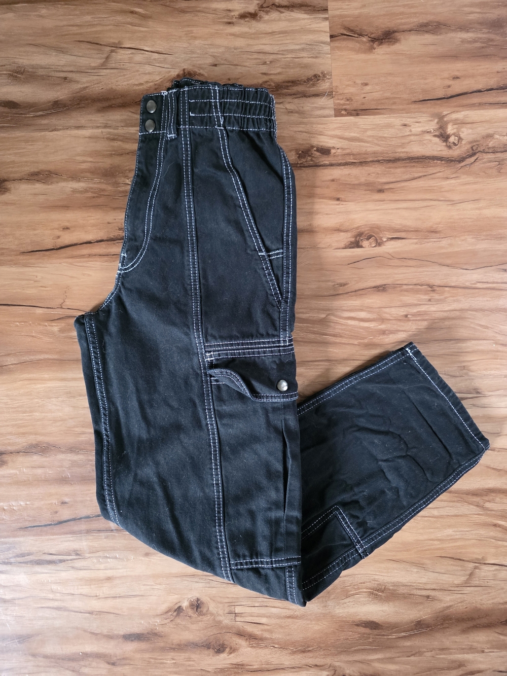 BDG Black High-Rise Stitch-Detail Jeans